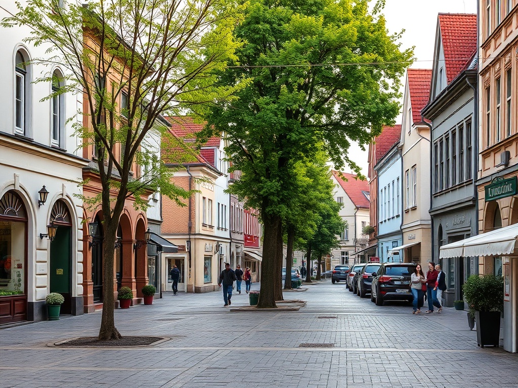 Trwające prace budowlane w Parku Grunwaldzkim w Lublińcu podczas rewitalizacji
